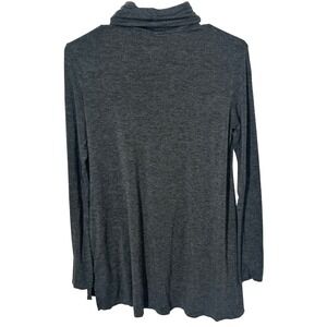 Mossimo Dark Gray Flowy Long-Sleeved Turtleneck Blouse Women's Size XS
